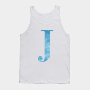 Clouds Blue Sky Initial Letter J Tank Top